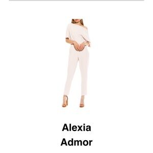 Alexia Admor Off-Shoulder Ivory Jumpsuit